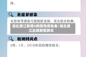 湖北潜江新增5例阳性感染者/湖北潜江出现新型肺炎